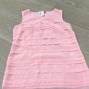 White House black market brand pink sleeveless dressy top